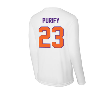 Clemson - NCAA Baseball : Jarren Purify - Activewear Long Sleeve T-Shirt-1