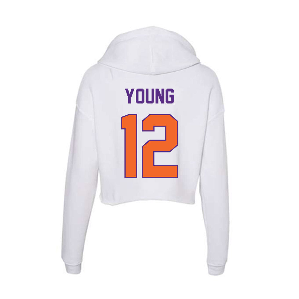 Clemson - NCAA Football : Shavar Young - Women's Crop Fleece Hoodie-1