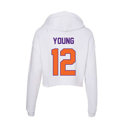 Clemson - NCAA Football : Shavar Young - Women's Crop Fleece Hoodie-1