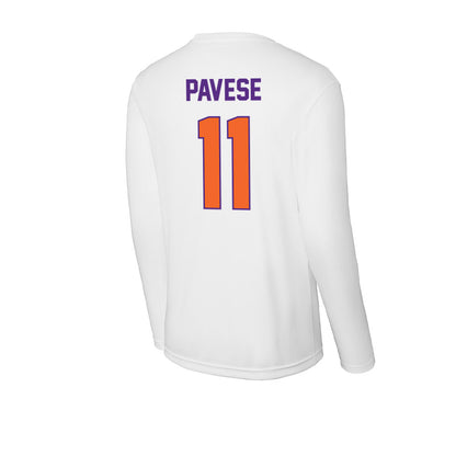 Clemson - NCAA Softball : Mac Pavese - Activewear Long Sleeve T-Shirt-1