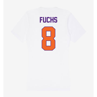Clemson - NCAA Men's Basketball : David Fuchs - Women's V-Neck T-Shirt-1
