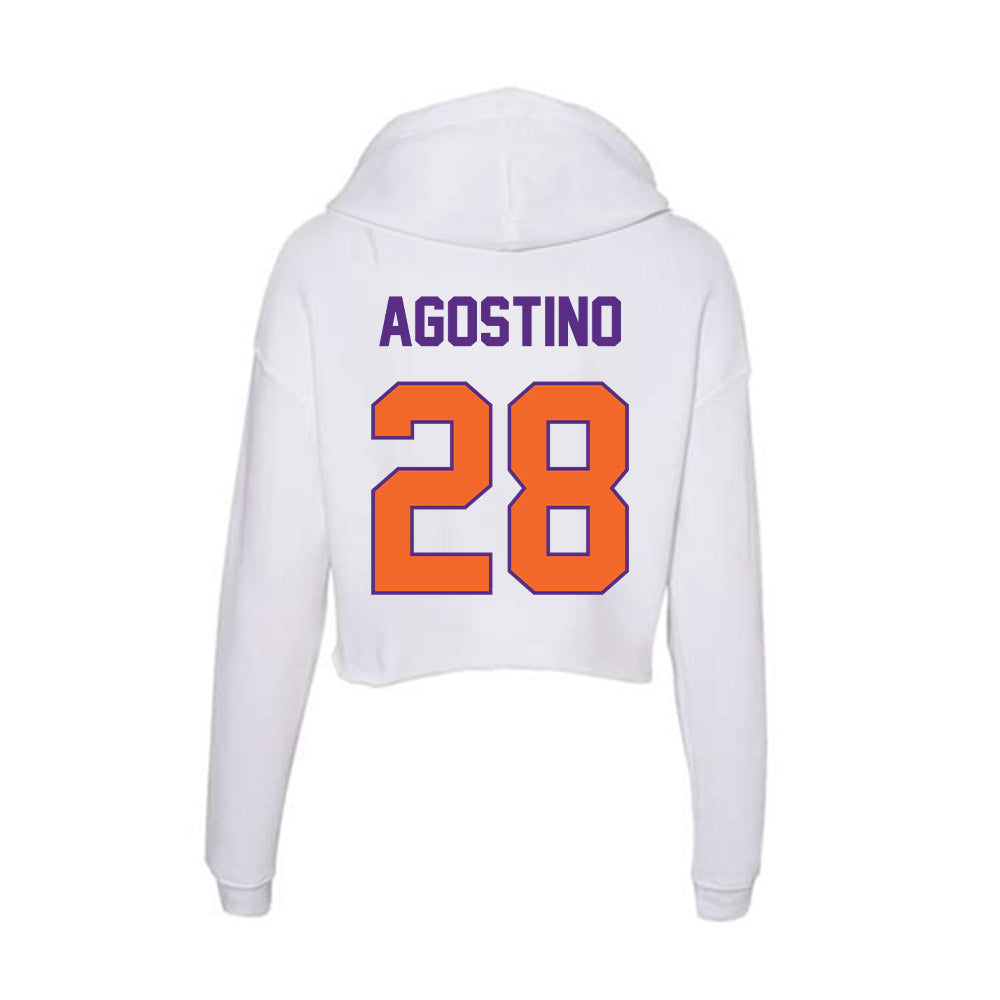 Clemson - NCAA Women's Lacrosse : Summer Agostino - Women's Crop Fleece Hoodie-1