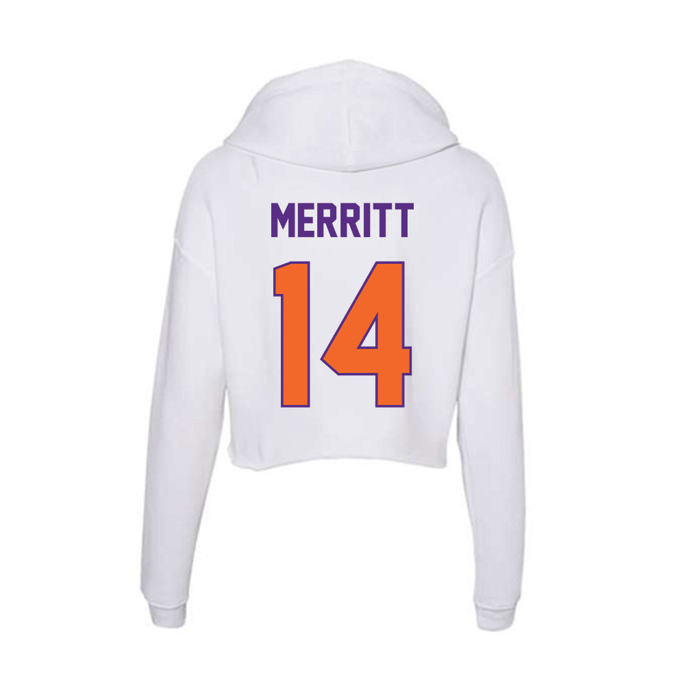 Clemson - NCAA Football : London Merritt - Women's Crop Fleece Hoodie-1
