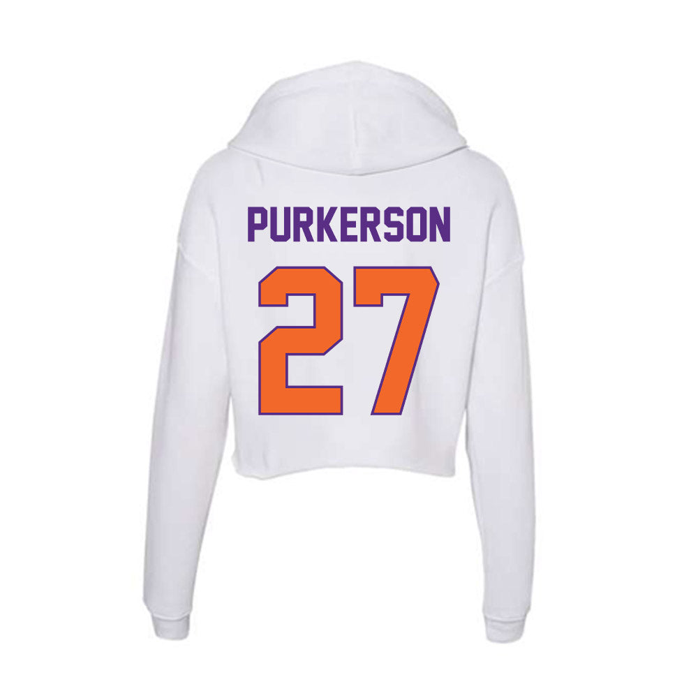 Clemson - NCAA Football : Jack Purkerson - Women's Crop Fleece Hoodie-1