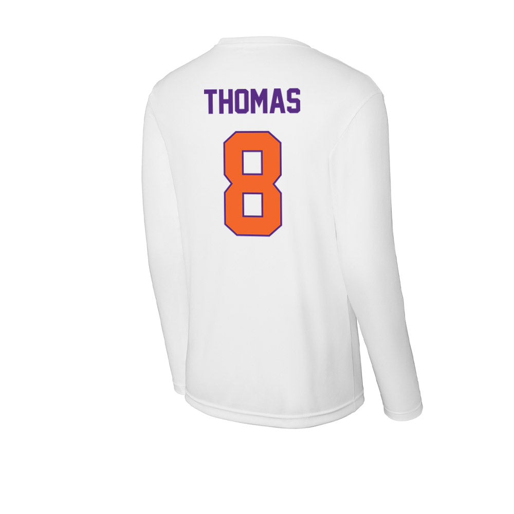Clemson - NCAA Men's Basketball : Dallas Thomas - Activewear Long Sleeve T-Shirt-1