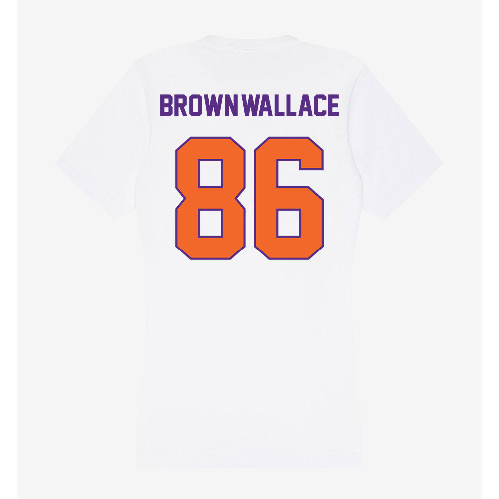 Clemson - NCAA Football : Jaylen Brown-Wallace - Women's V-Neck T-Shirt-1