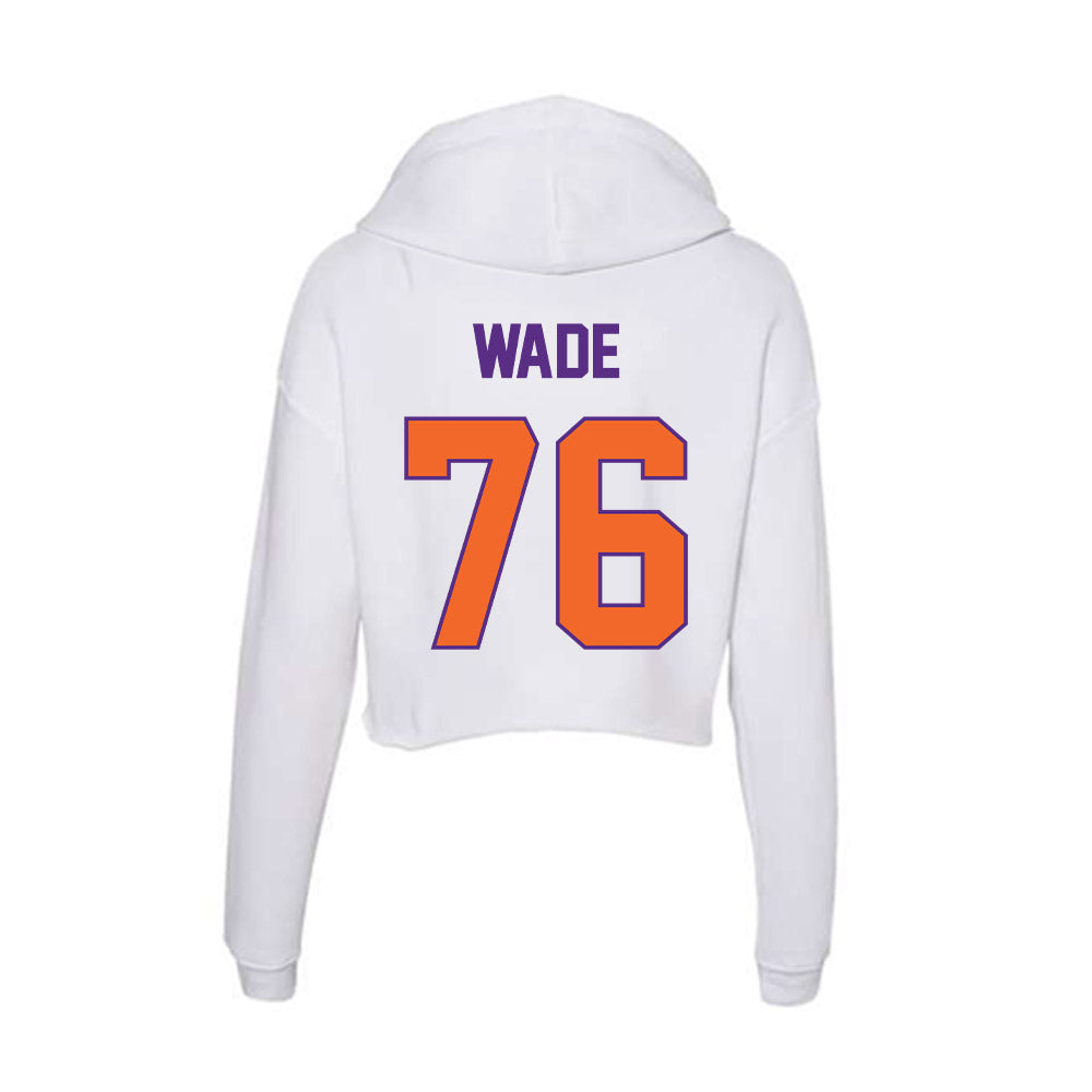 Clemson - NCAA Football : Mason Wade - Women's Crop Fleece Hoodie-1