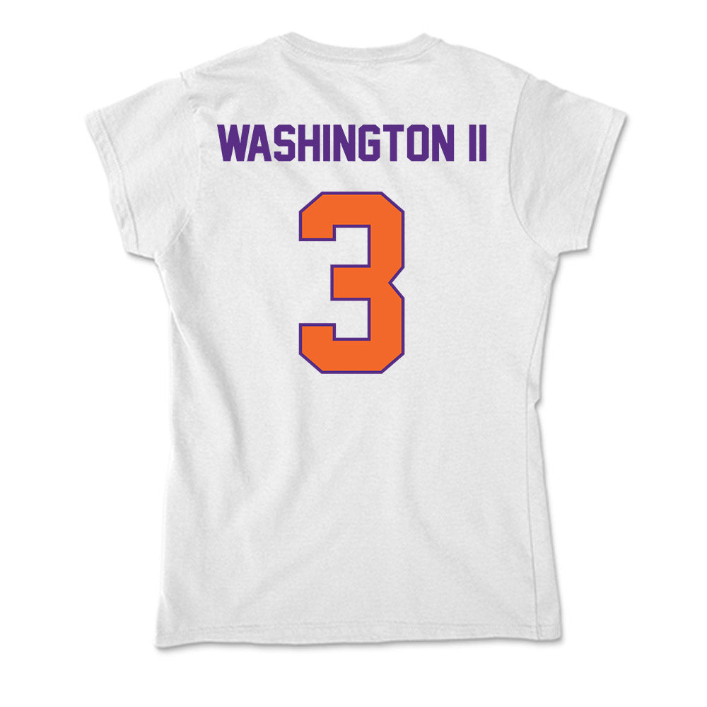 Clemson - NCAA Football : Elliot Washington II - Soft Style Women’s T-Shirt-1