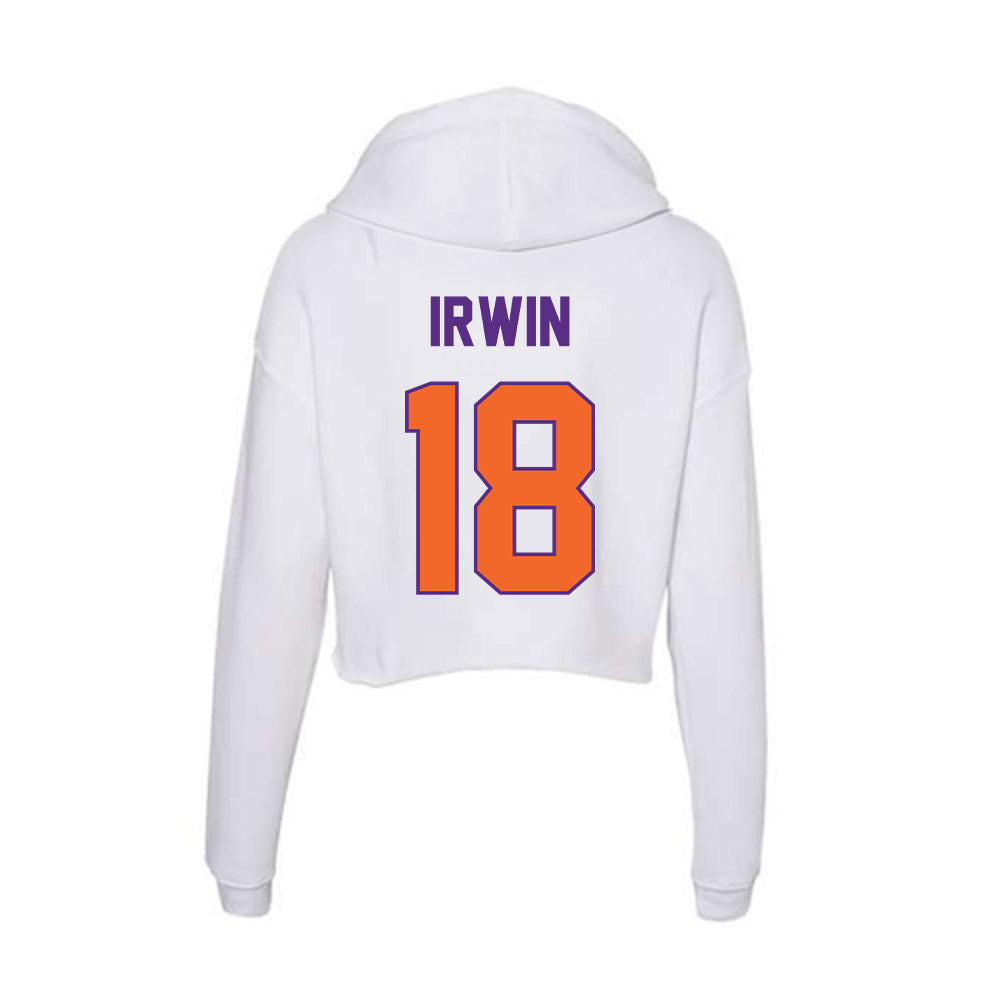 Clemson - NCAA Women's Volleyball : Alyssa Irwin - Women's Crop Fleece Hoodie-1
