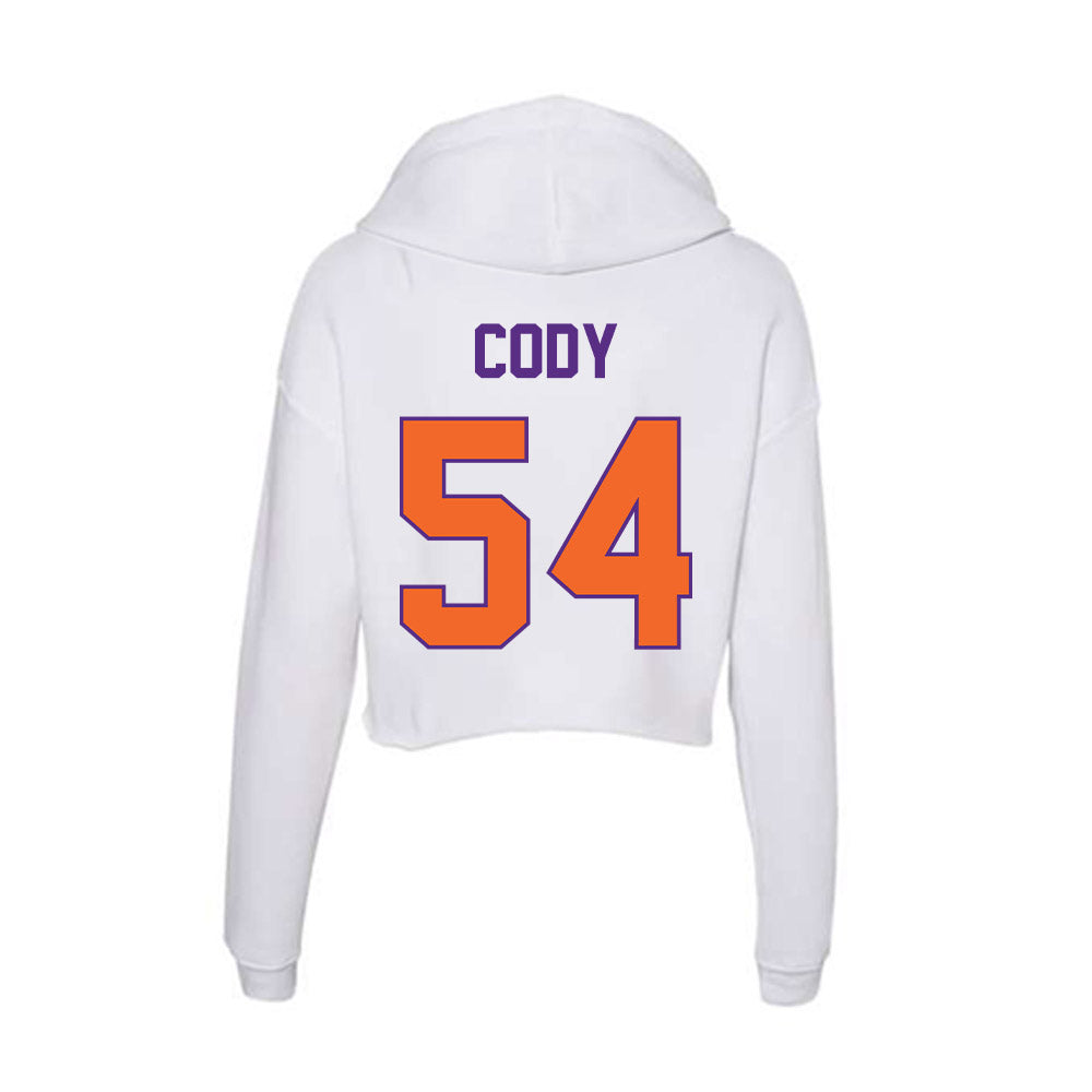 Clemson - NCAA Football : Kam Cody - Women's Crop Fleece Hoodie-1