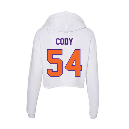 Clemson - NCAA Football : Kam Cody - Women's Crop Fleece Hoodie-1