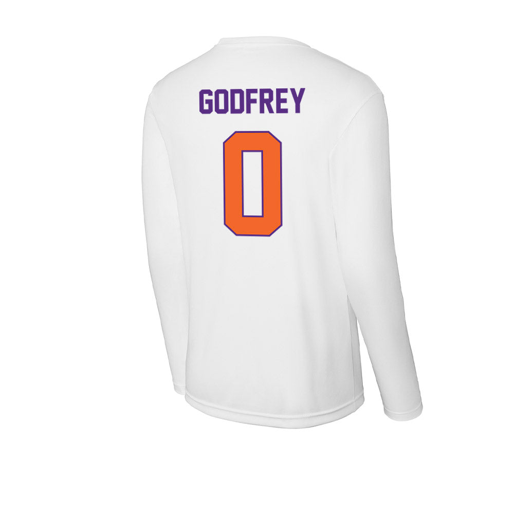 Clemson - NCAA Men's Basketball : RJ Godfrey - Activewear Long Sleeve T-Shirt-1