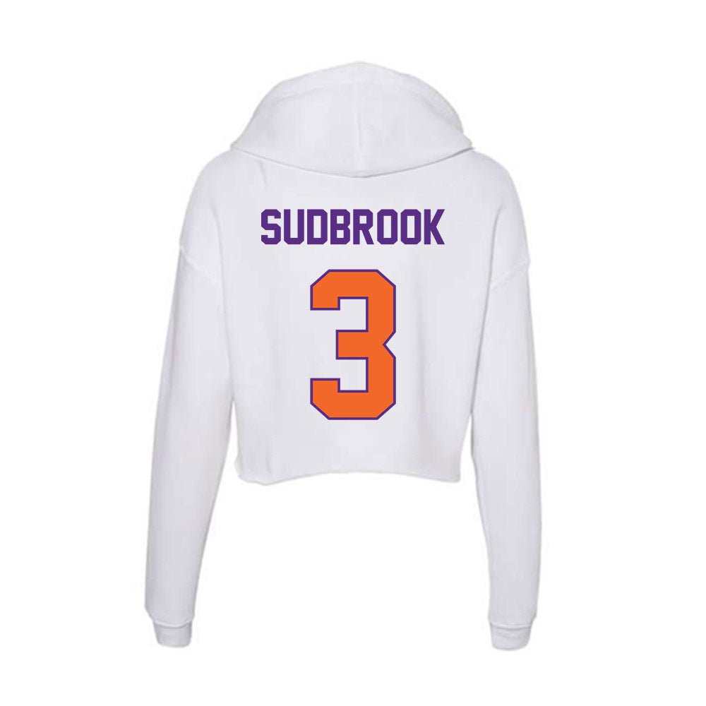 Clemson - NCAA Baseball : Troy Sudbrook - Women's Crop Fleece Hooded Sweatshirt-1