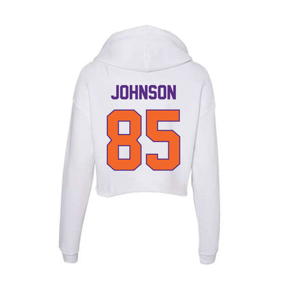 Clemson - NCAA Football : Charlie Johnson - Women's Crop Fleece Hoodie-1