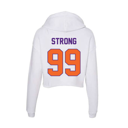 Clemson - NCAA Football : Markus Strong - Women's Crop Fleece Hooded Sweatshirt-1