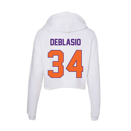 Clemson - NCAA Women's Lacrosse : Jordan DeBlasio - Women's Crop Fleece Hoodie-1