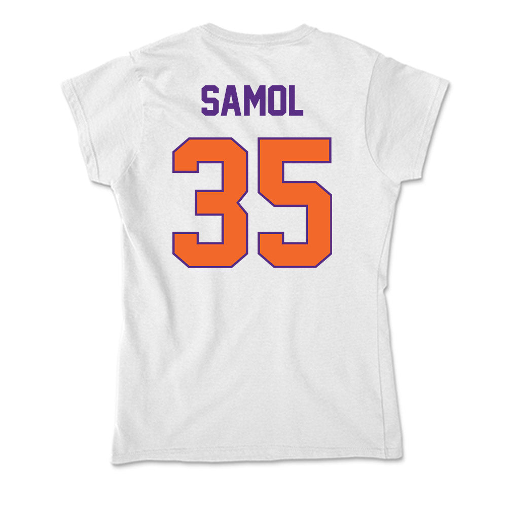 Clemson - NCAA Baseball : Noah Samol - Soft Style Women’s T-Shirt-1