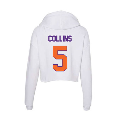 Clemson - NCAA Softball : Marian Collins - Women's Crop Fleece Hoodie-1