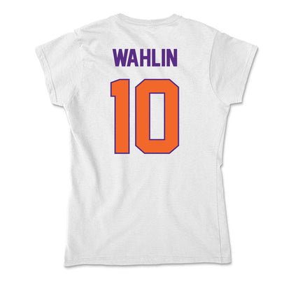 Clemson - NCAA Men's Basketball : Jake Wahlin - Soft Style Women’s T-Shirt-1