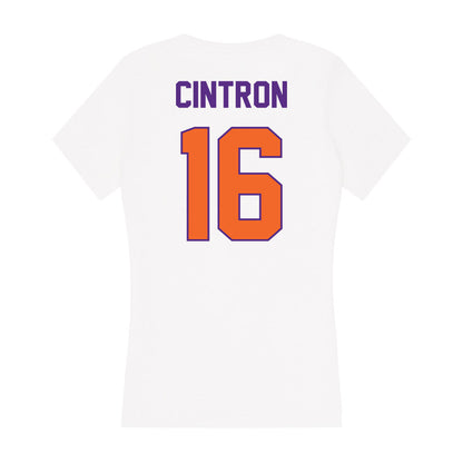Clemson - NCAA Softball : Macey Cintron - Women's V-Neck T-Shirt-1
