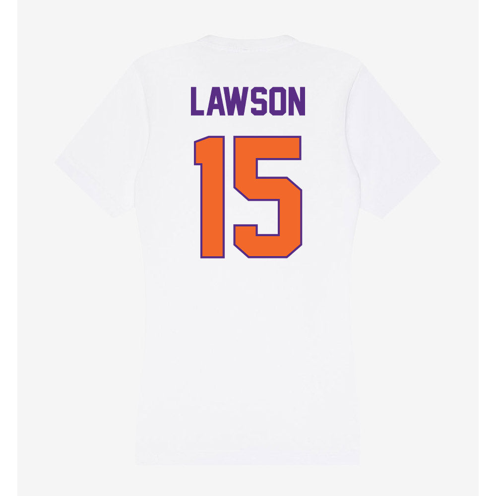Clemson - NCAA Football : Jahiem Lawson - Women's V-Neck T-Shirt-1
