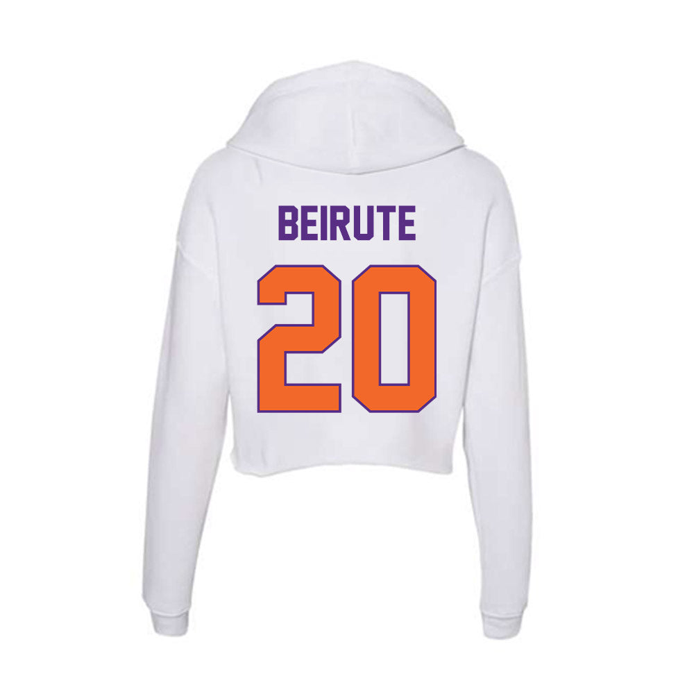 Clemson - NCAA Men's Soccer : Andres Beirute - Women's Crop Fleece Hoodie-1