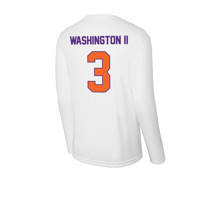 Clemson - NCAA Football : Elliot Washington II - Activewear Long Sleeve T-Shirt-1