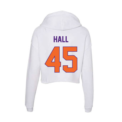 Clemson - NCAA Women's Lacrosse : Demma Hall - Women's Crop Fleece Hoodie-1