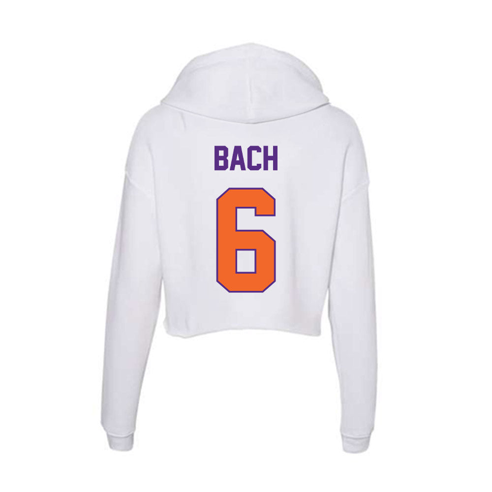 Clemson - NCAA Women's Soccer : Ella Bach - Women's Crop Fleece Hoodie-1