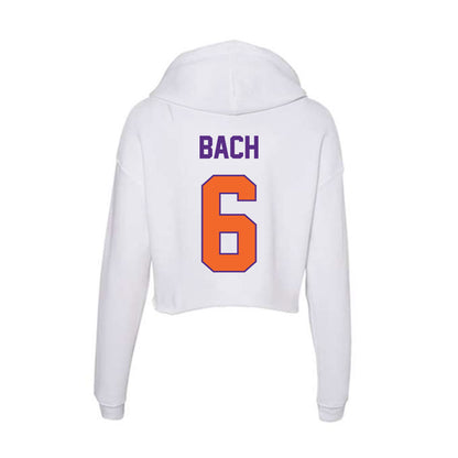 Clemson - NCAA Women's Soccer : Ella Bach - Women's Crop Fleece Hoodie-1