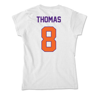 Clemson - NCAA Men's Basketball : Dallas Thomas - Soft Style Women’s T-Shirt-1