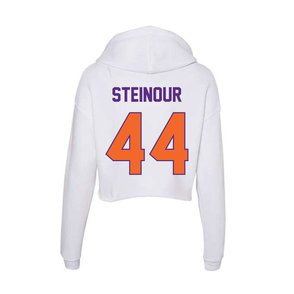 Clemson - NCAA Men's Basketball : Trent Steinour - Women's Crop Fleece Hoodie-1