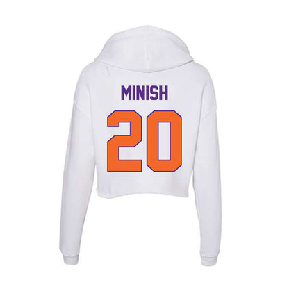 Clemson - NCAA Softball : Samantha Minish - Women's Crop Fleece Hooded Sweatshirt-1
