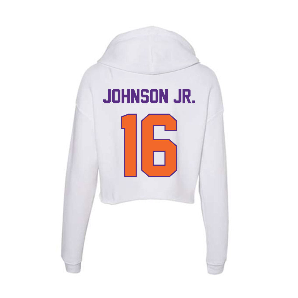 Clemson - NCAA Football : Chris Johnson Jr. - Women's Crop Fleece Hoodie-1