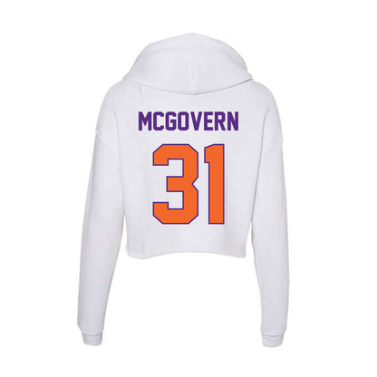 Clemson - NCAA Baseball : Jacob McGovern - Women's Crop Fleece Hoodie-1