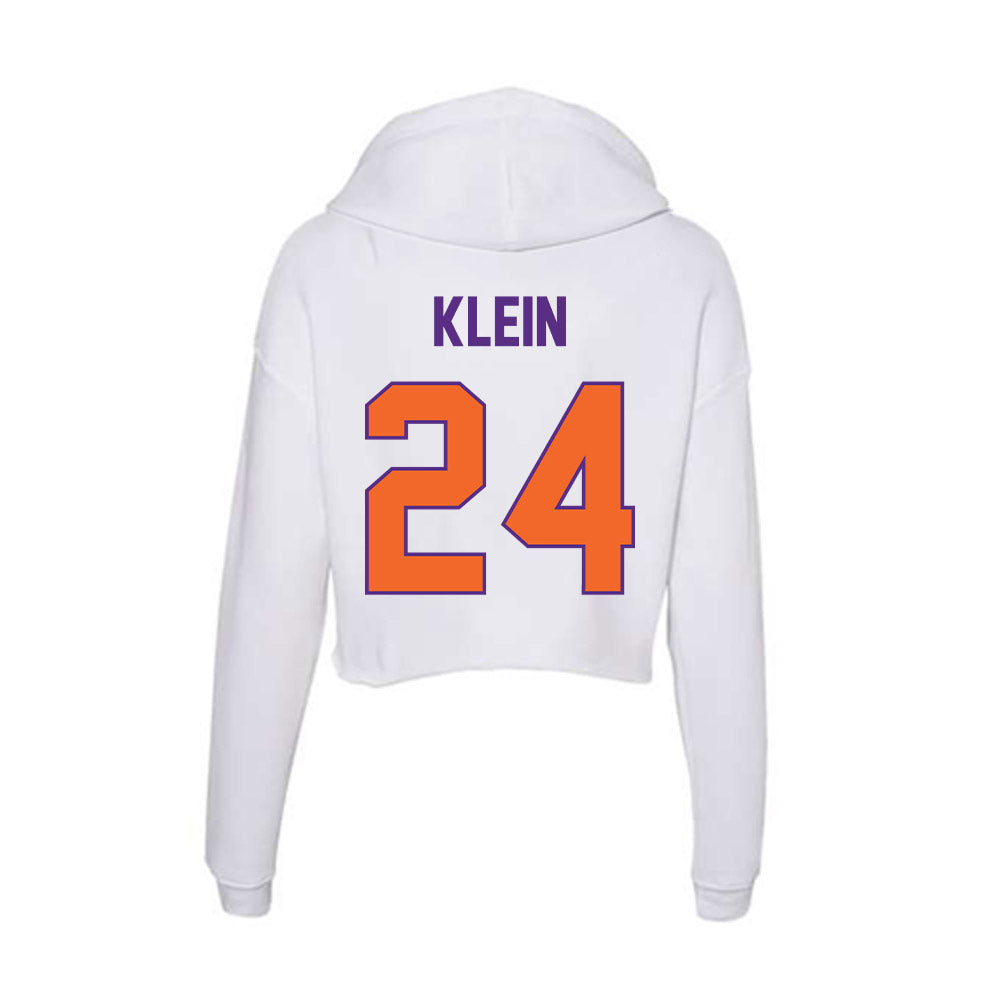 Clemson - NCAA Women's Soccer : Reese Klein - Women's Crop Fleece Hoodie-1