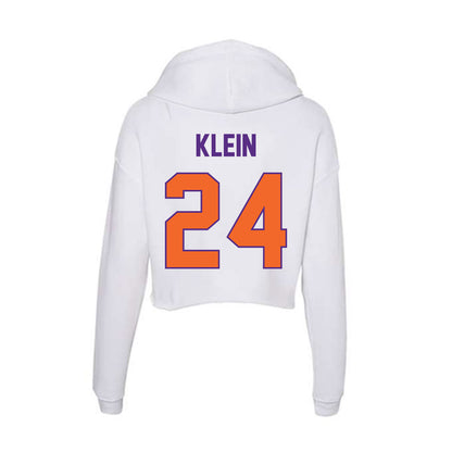 Clemson - NCAA Women's Soccer : Reese Klein - Women's Crop Fleece Hoodie-1