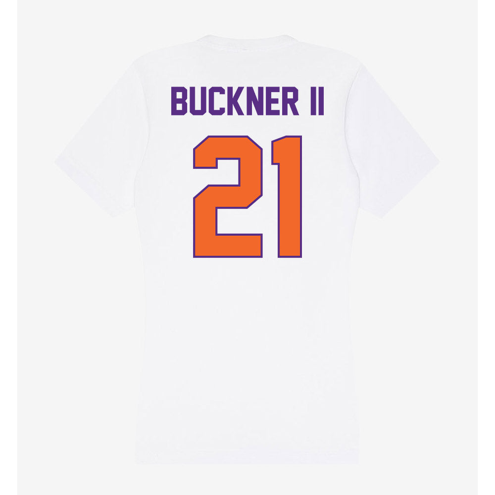 Clemson - NCAA Men's Basketball : Ace Buckner II - Women's V-Neck T-Shirt-1