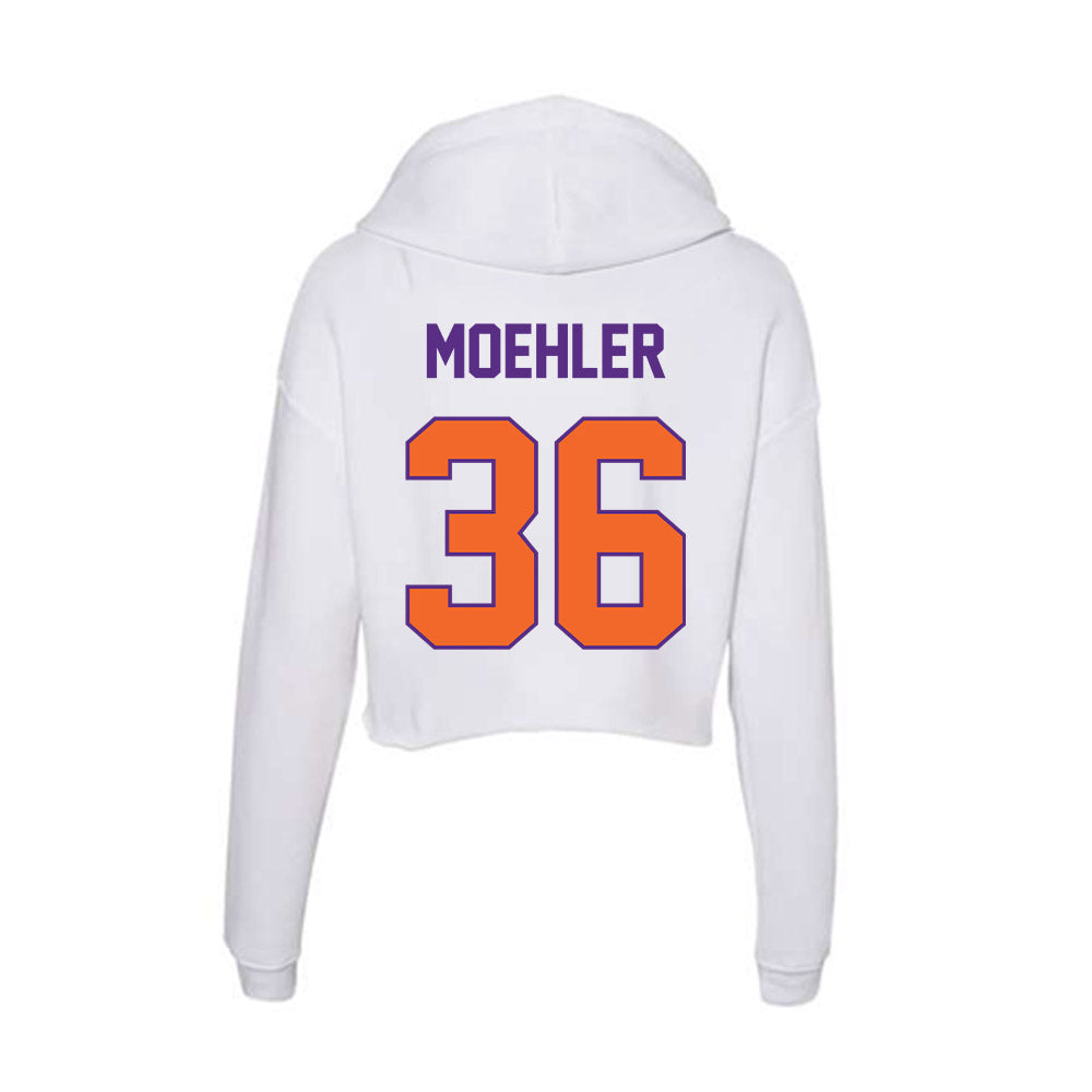 Clemson - NCAA Baseball : Dane Moehler - Women's Crop Fleece Hoodie-1