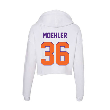 Clemson - NCAA Baseball : Dane Moehler - Women's Crop Fleece Hoodie-1