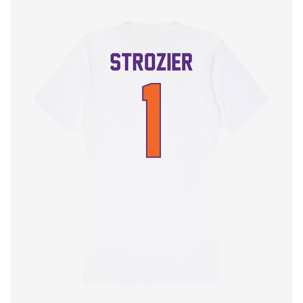 Clemson - NCAA Football : Branden Strozier - Women's V-Neck T-Shirt-1