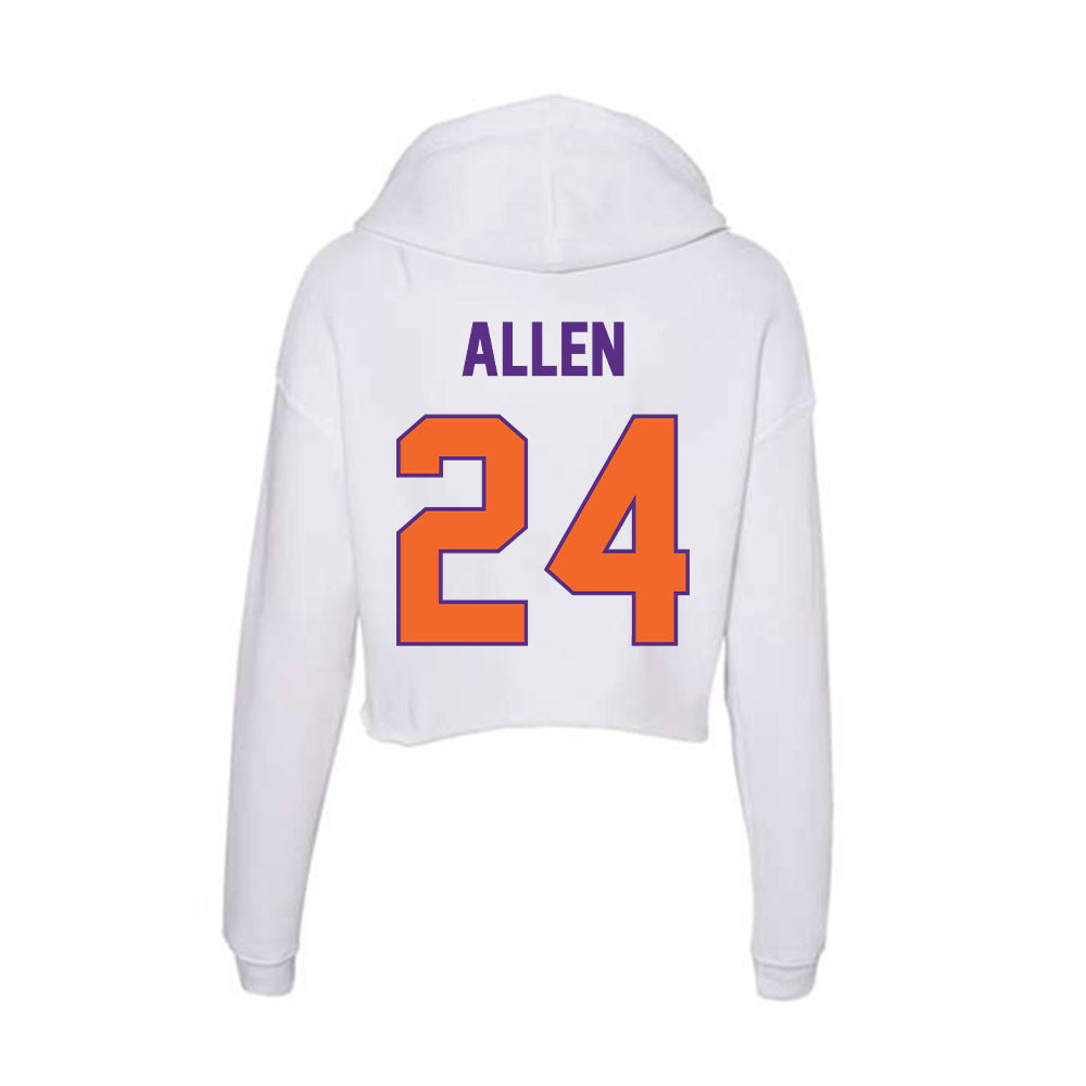 Clemson - NCAA Baseball : Joe Allen - Women's Crop Fleece Hoodie-1