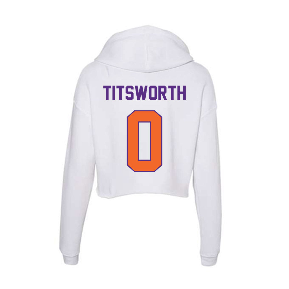Clemson - NCAA Baseball : Drew Titsworth - Women's Crop Fleece Hoodie-1