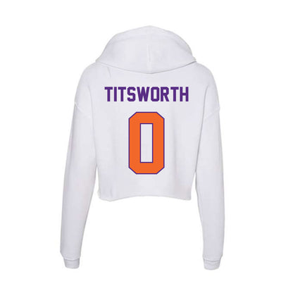 Clemson - NCAA Baseball : Drew Titsworth - Women's Crop Fleece Hoodie-1