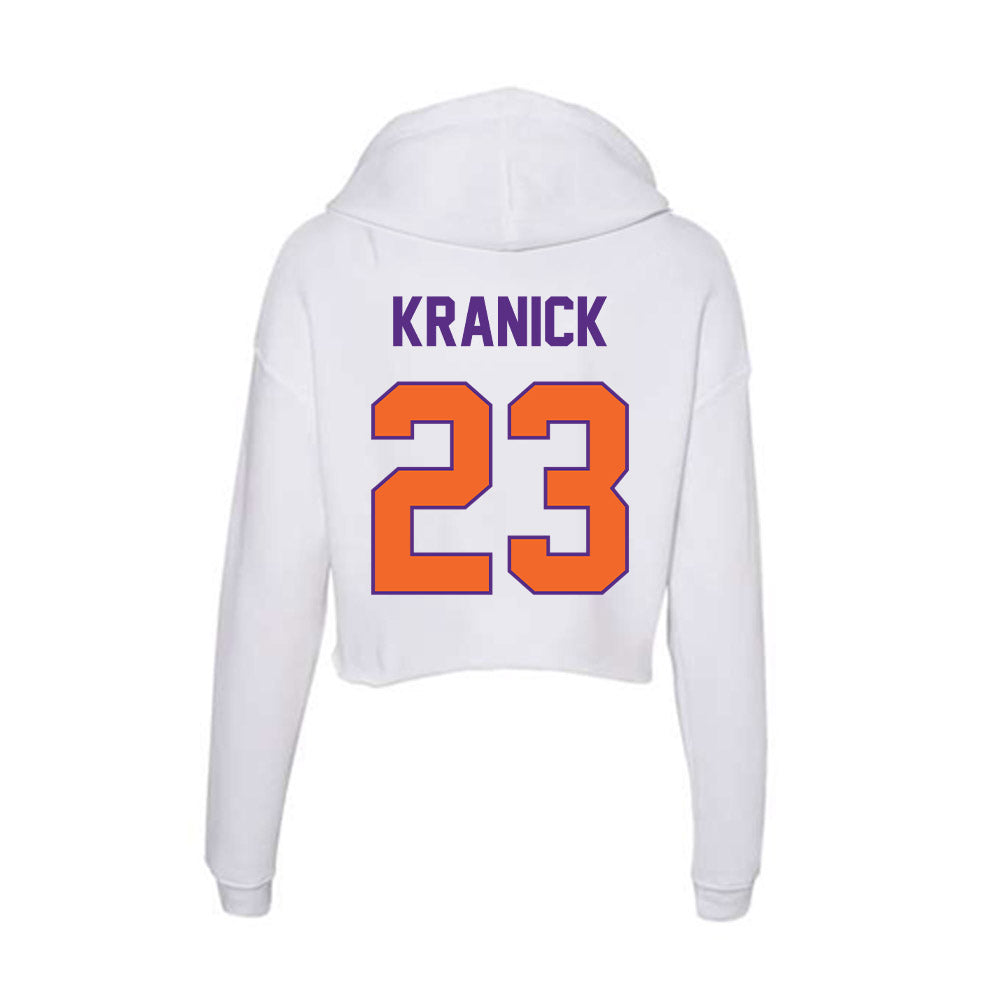 Clemson - NCAA Women's Lacrosse : Natalie Kranick - Women's Crop Fleece Hoodie-1