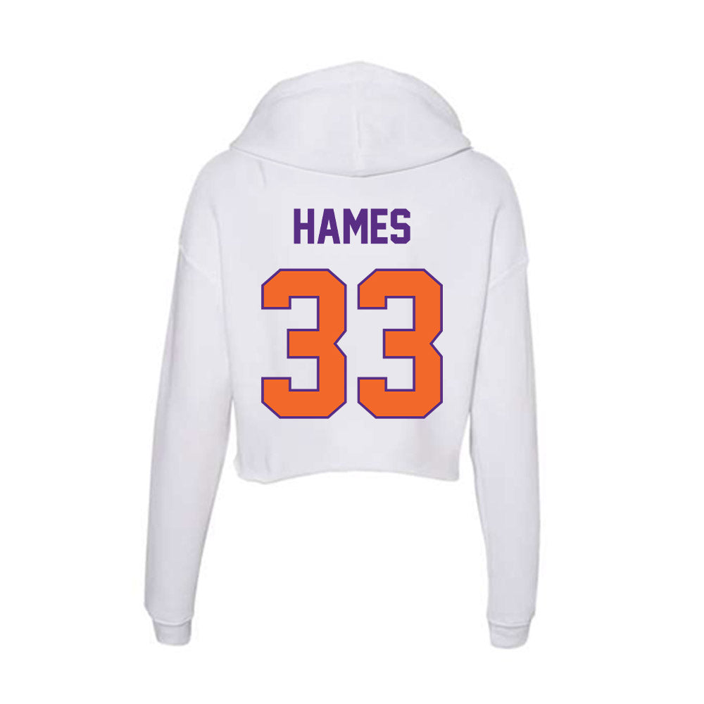 Clemson - NCAA Softball : Lexie Hames - Women's Crop Fleece Hoodie-1