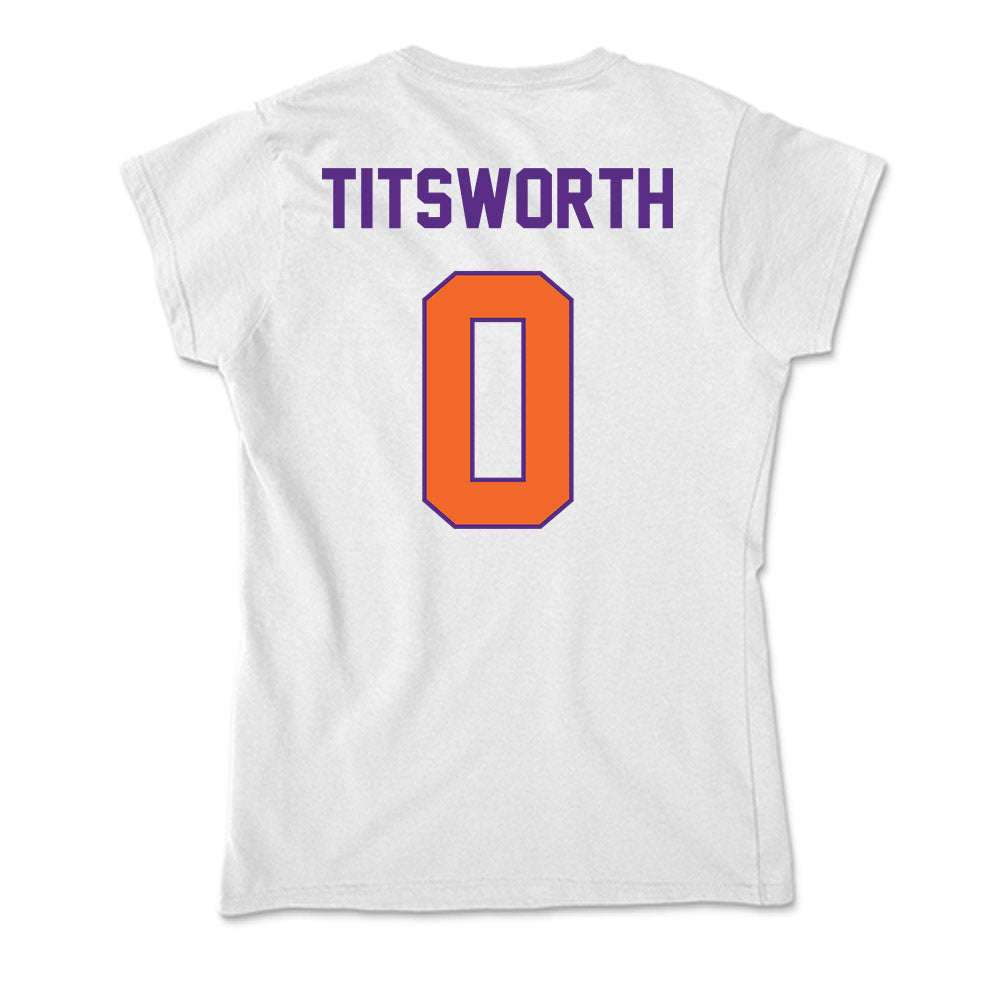 Clemson - NCAA Baseball : Drew Titsworth - Soft Style Women’s T-Shirt-1