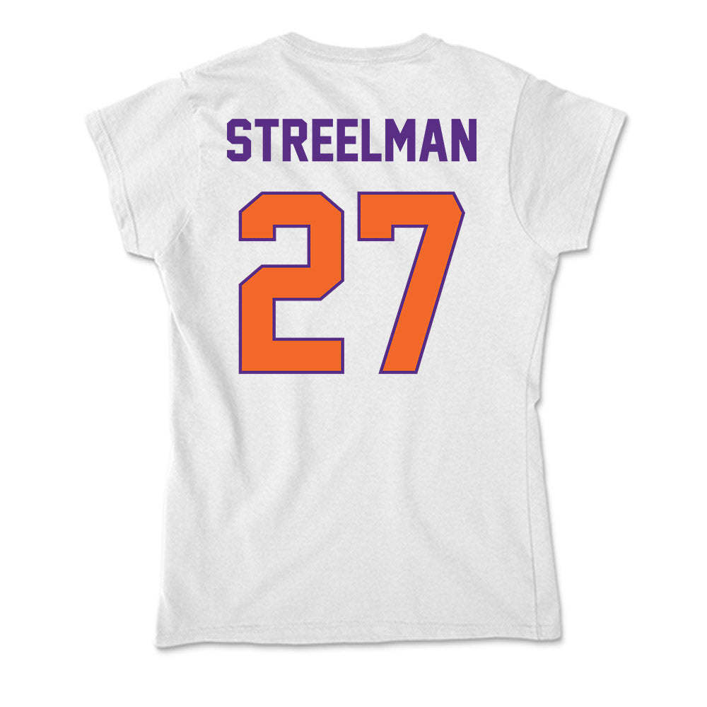 Clemson - NCAA Men's Soccer : Seamus Streelman - Soft Style Women’s T-Shirt-1