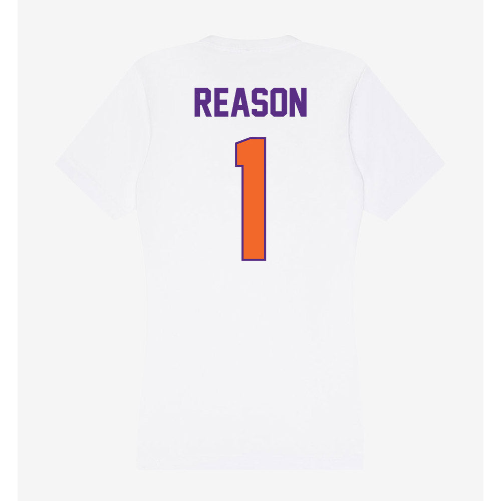 Clemson - NCAA Women's Soccer : Nona Reason - Women's V-Neck T-Shirt-1