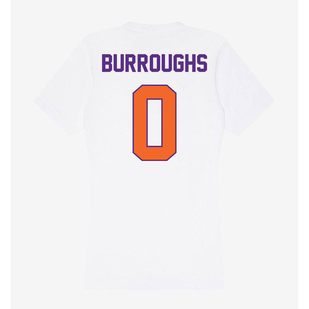Clemson - NCAA Football : Naeem Burroughs - Women's V-Neck T-Shirt-1